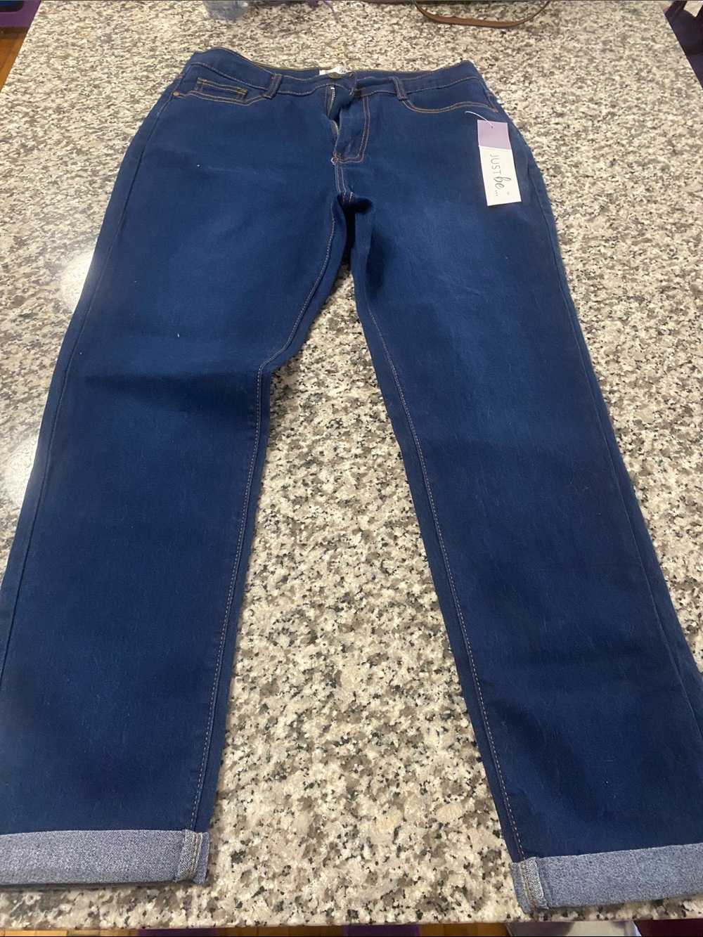 just be Dark Blue Straight Leg Jeans